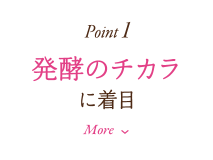 Point1 発酵のチカラに着目