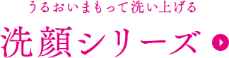 うるおいまもって洗い上げる洗顔シリーズ