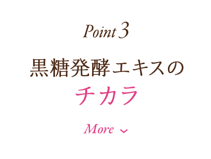 Point3 黒糖発酵エキスのチカラ